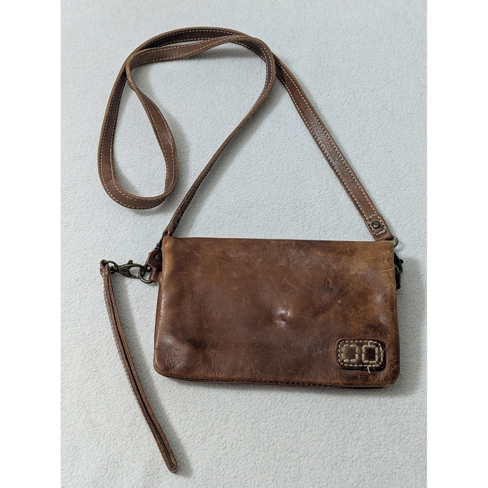 BED STU Cobbler Series Cadence Brown Deluxe Leather Wallet Clutch Crossbody